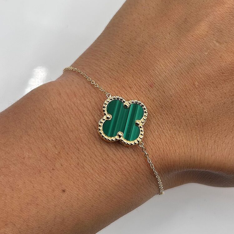 Bracelet or 18k Malachite 2.79grs - 19cm