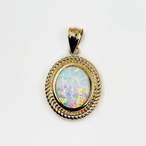 Pendentif or 18k Opale 1.59grs