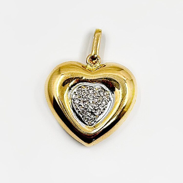 Pendentif Coeur or 18k Oz 1.68grs