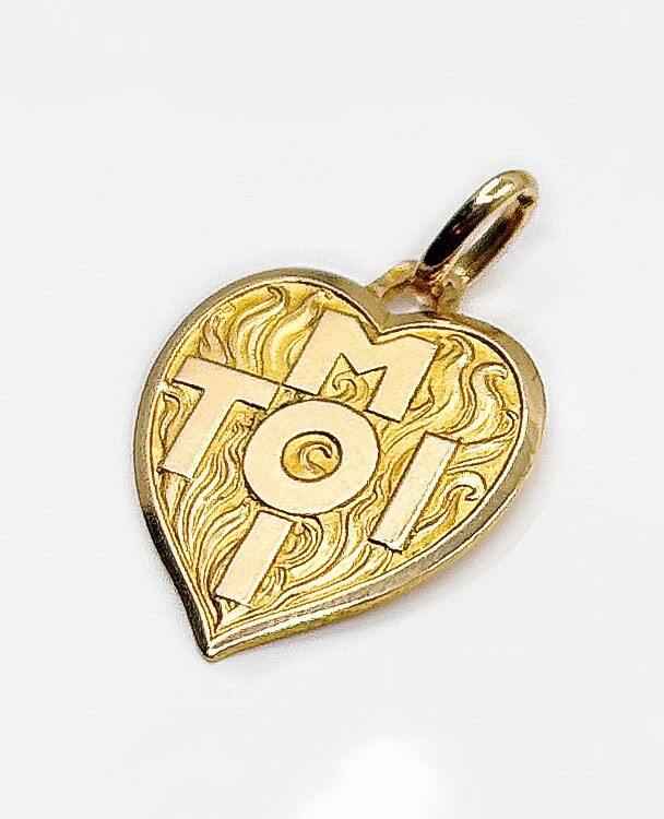 Pendentif Coeur Toi + Moi or 18k 2.47grs