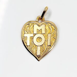 Pendentif Coeur Toi + Moi or 18k 2.47grs