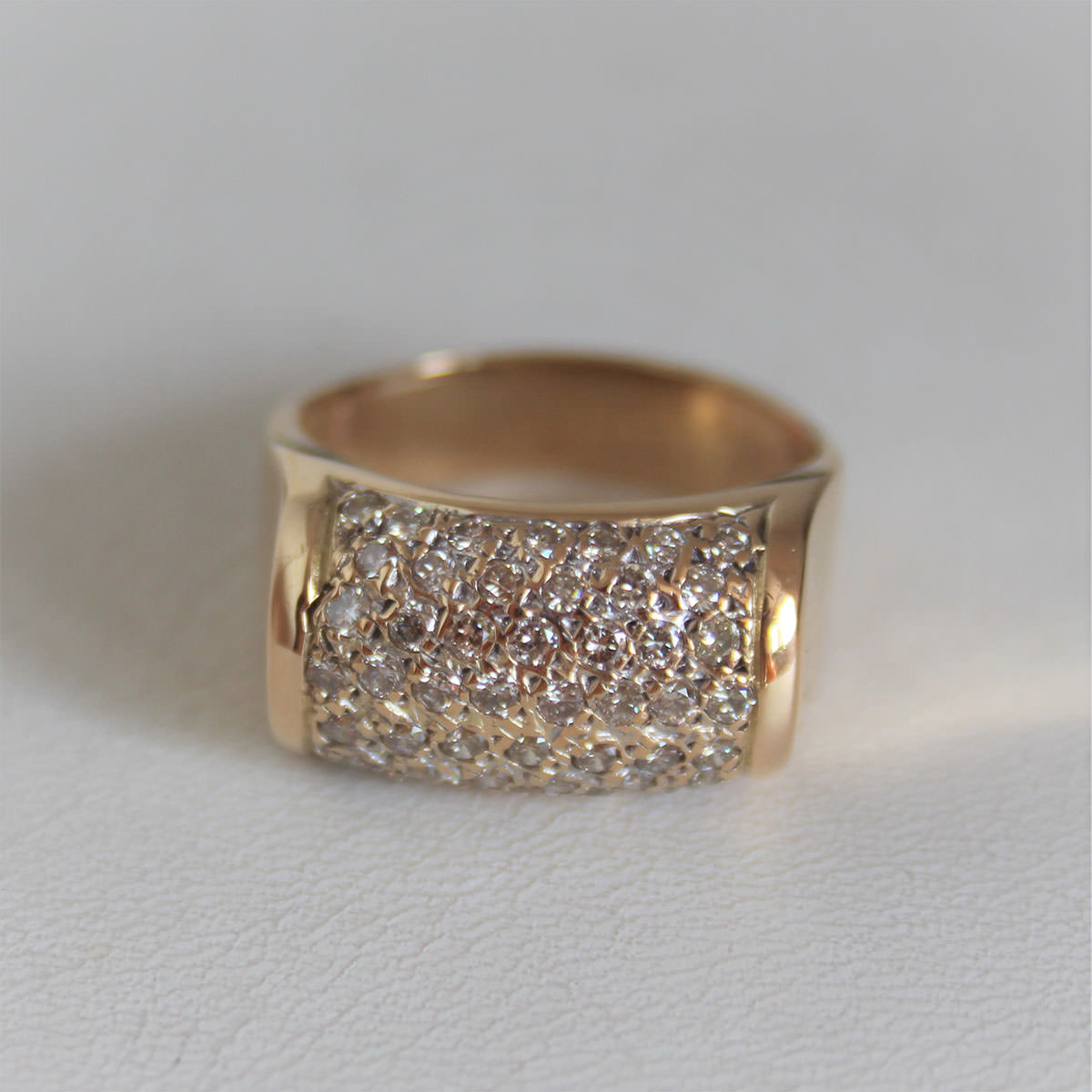 Bague Or Gris 18K 750 Diamants - 7.55grs- 59