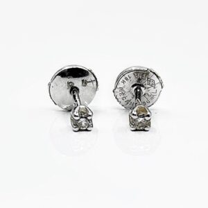 Boucles d'oreilles or 18k diamants 0.88grs