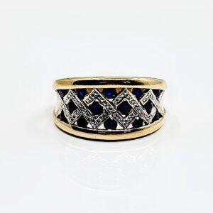 Bague or 18k Saphir 5.42grs - no 54