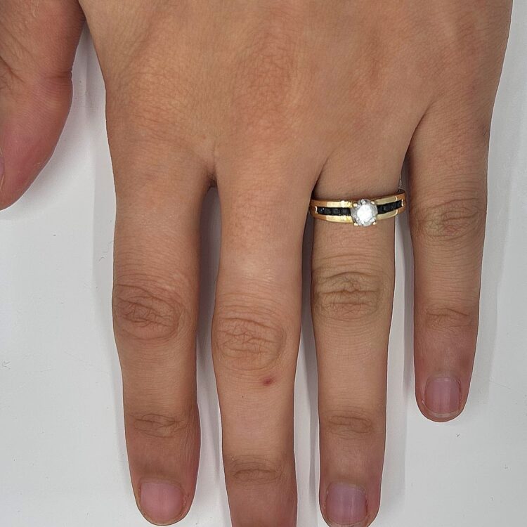 Bague or 18k Oz Saphir 2.10grs - no 53