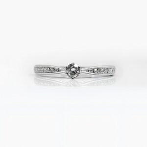 Bague Solitaire  or blanc 18carats 1.35 grs Diamants