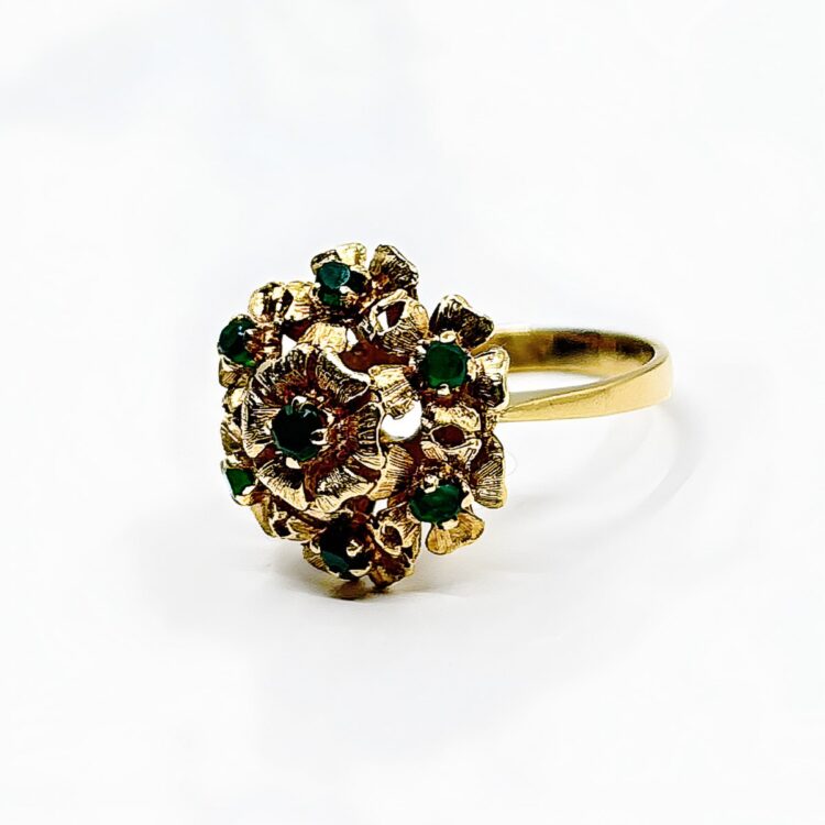 Bague or 18k 5.54grs Emeraude xxx crt no 53