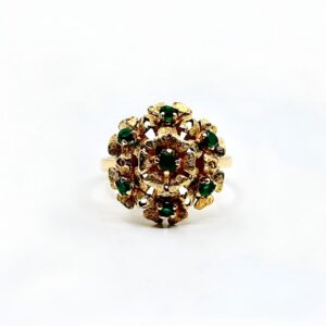 Bague or 18k 5.54grs Emeraude xxx crt no 53