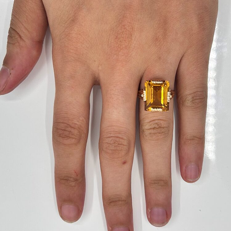 Bague or 18k 4.90grs Topaze no 53