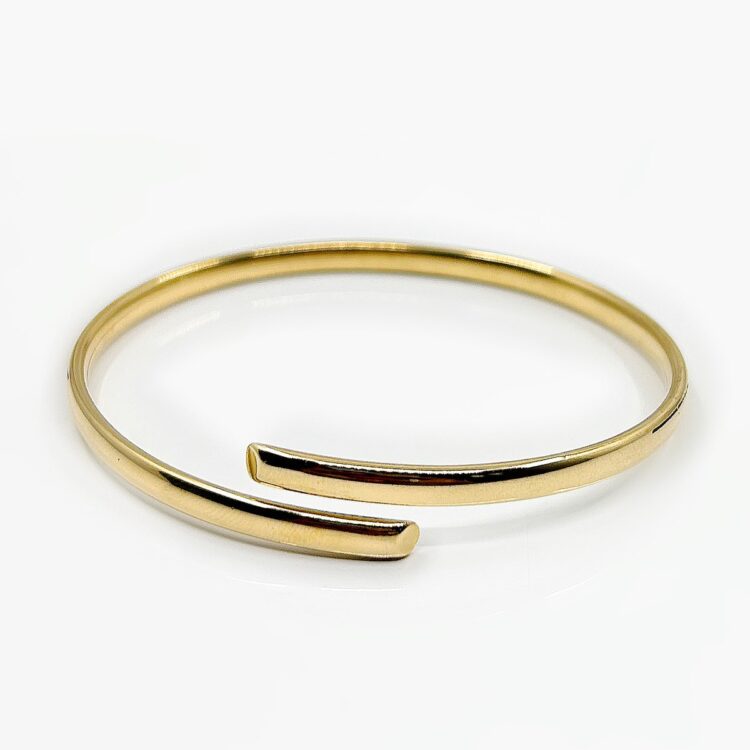 Bracelet jonc semi rigide or 18k 9.20 grs