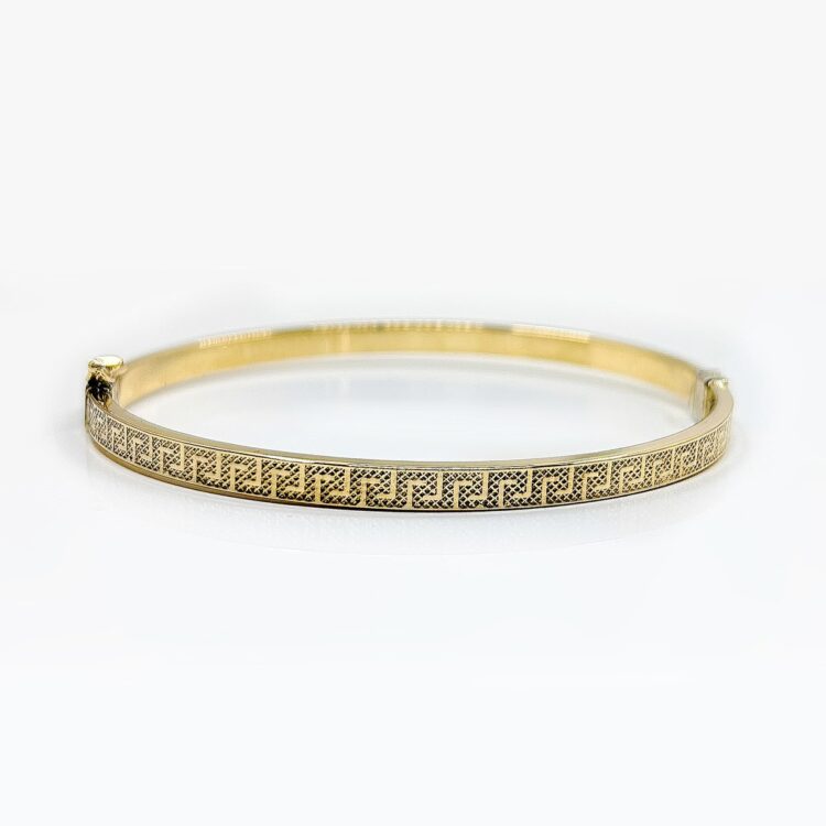 Bracelet Jonc  oval Motifs or 18k 5.80 grs