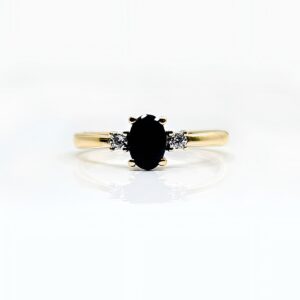 Bague or 18k Saphir et Diamants 1.67grs - no 49